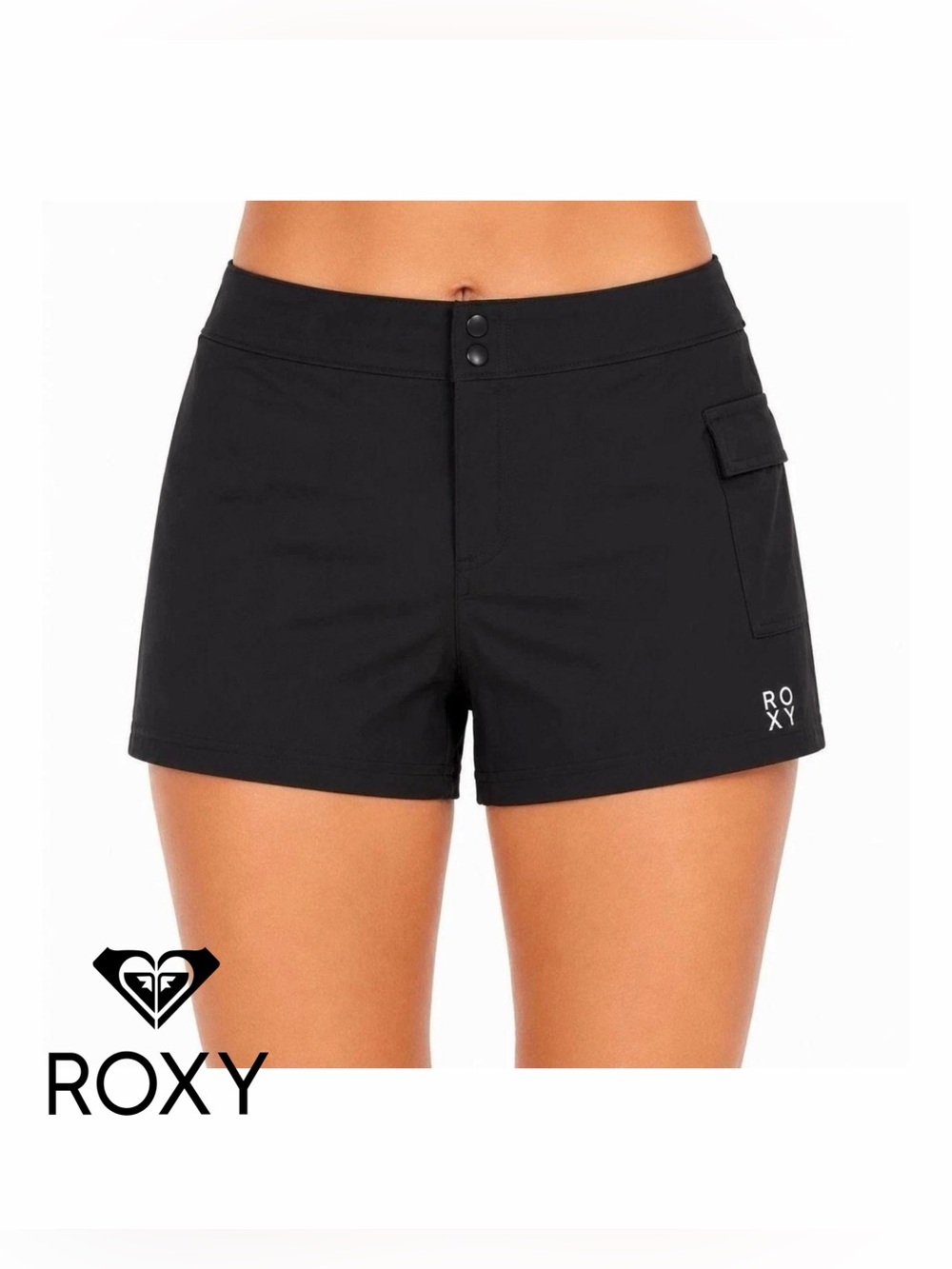 🆕 NWT Roxy Black Board Shorts UPF 50+ in size Small